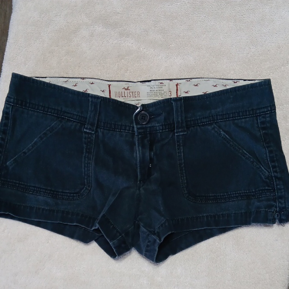 Hollister Women's Navy Jean Shorts